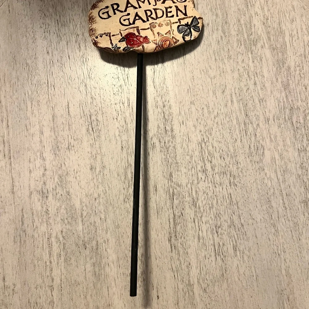 Grandpa's Garden Stack Decorative Sign-Ceramic